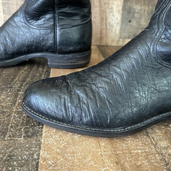 Lucchese Classics L8008 Vintage Ostrich Roper Western Cowboy Boots Mens 11 D - Picture 11 of 12